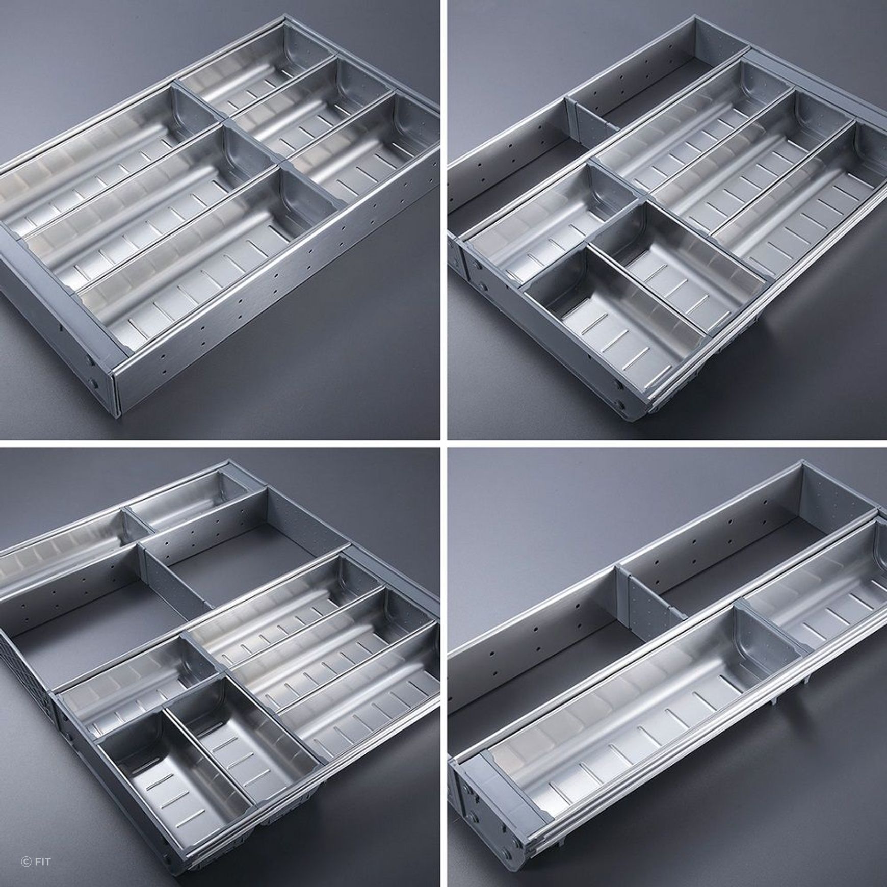 Inoxa Stainless Steel Drawer Organising System