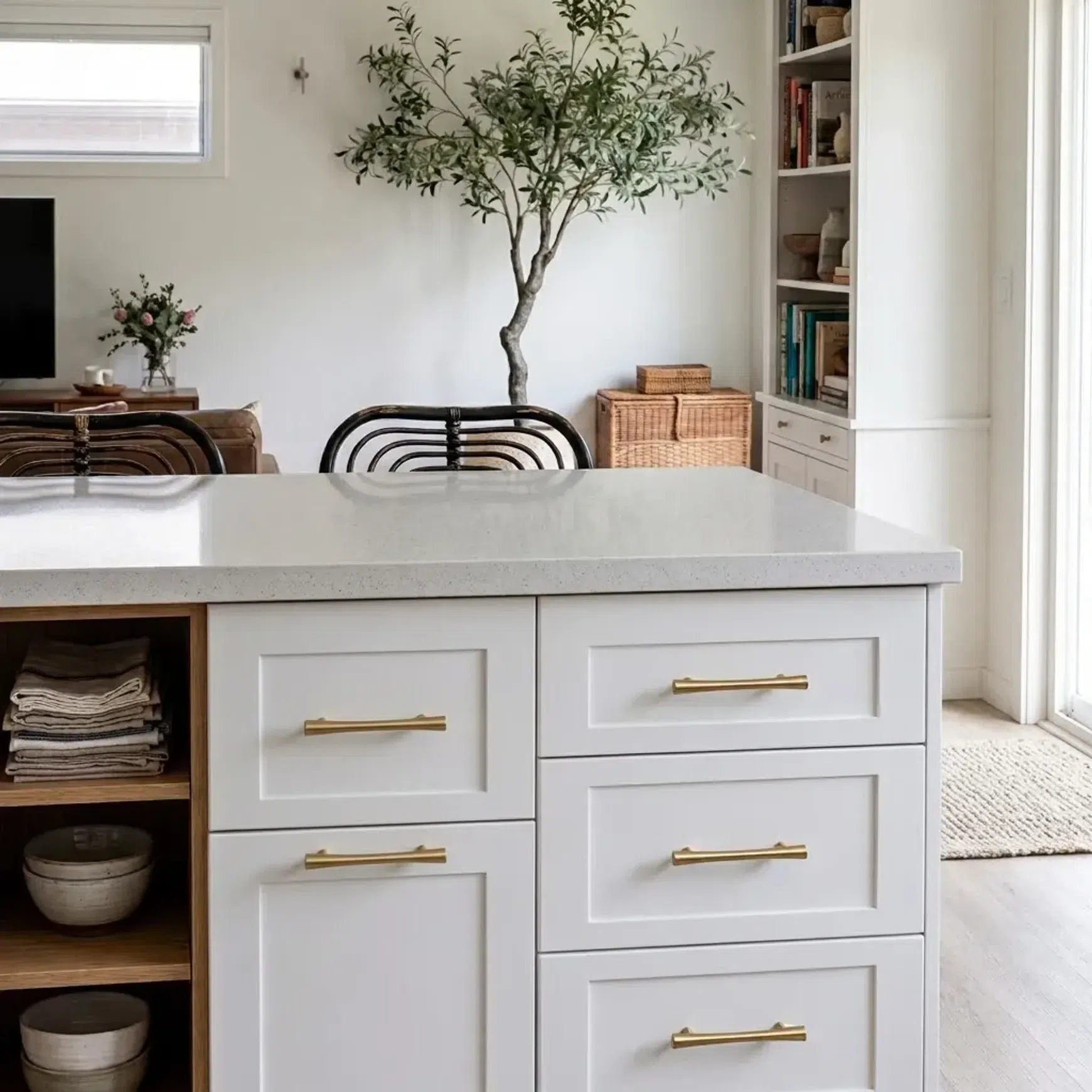 Manly Tapered Solid Brass Kitchen Handles