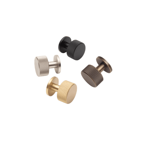 Solid Brass Knurled Kitchen Drawer Knobs