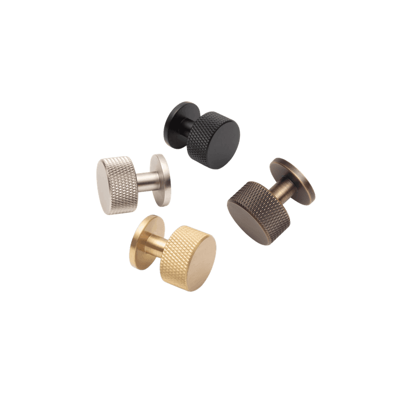 Solid Brass Knurled Kitchen Drawer Knobs