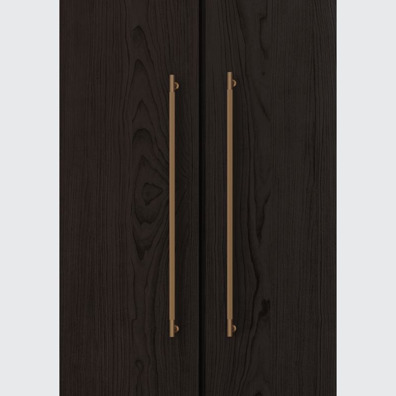 Textured Solid Brass Pull Handle - Linear Knurled