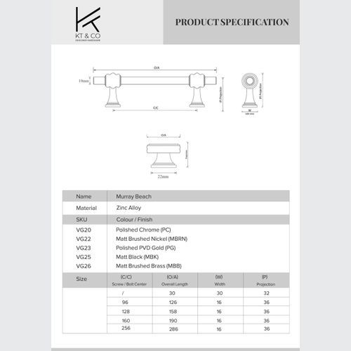 Hamilton murray beach Kitchen Handles