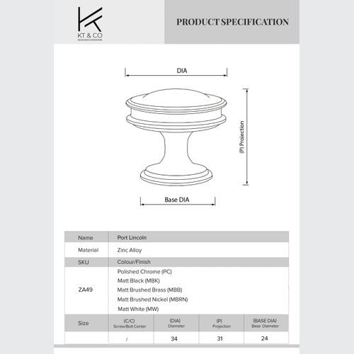 Port Lincoln Contemporary Drawer Knobs