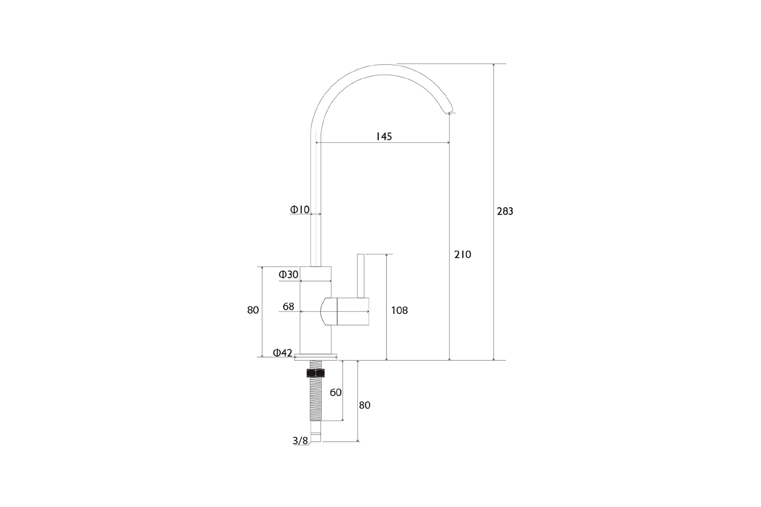 Aspen Filter Tap Matte White