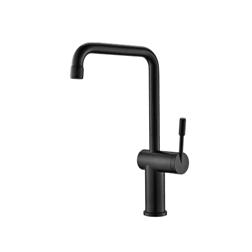 Rivet Straight Neck Kitchen Mixer Matte Black