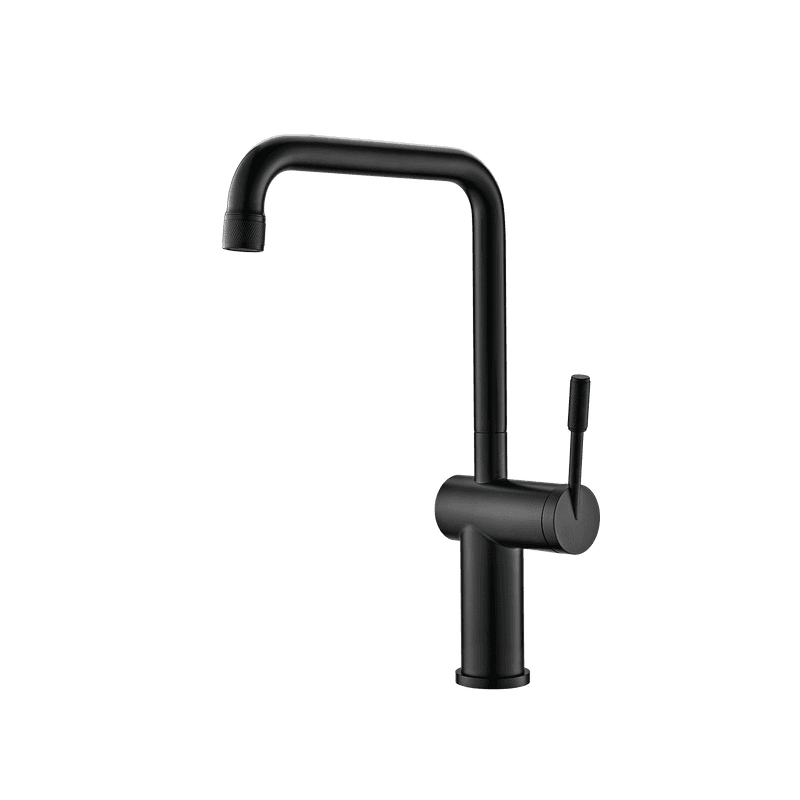 Rivet Straight Neck Kitchen Mixer Matte Black