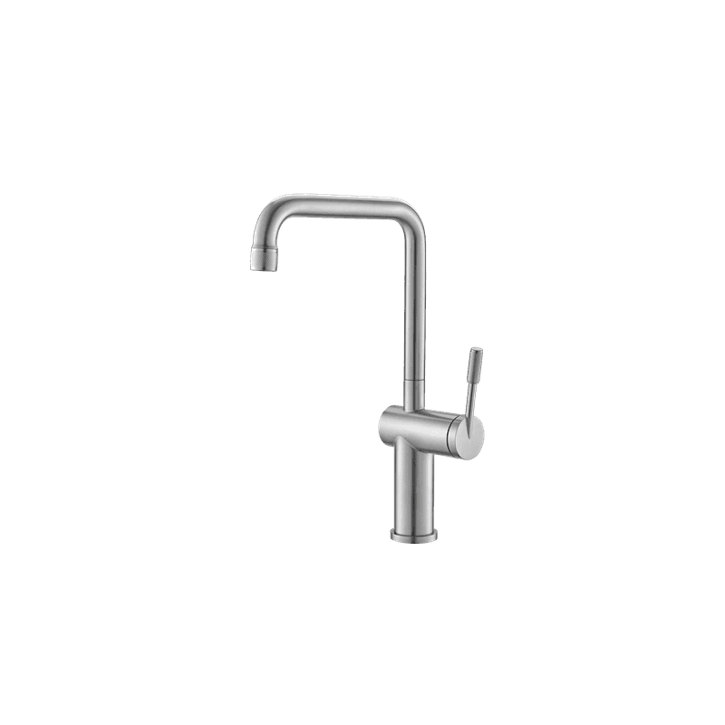 Rivet Straight Neck Kitchen Mixer Brushed Nickel