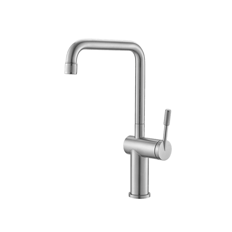 Rivet Straight Neck Kitchen Mixer Brushed Nickel