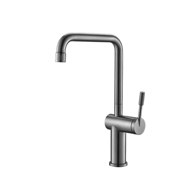 Rivet Straight Neck Kitchen Mixer Gun Metal