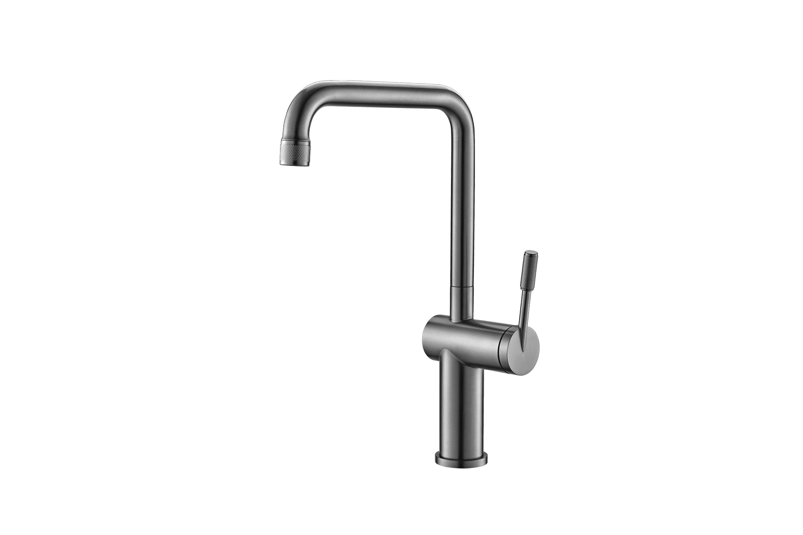 Rivet Straight Neck Kitchen Mixer Gun Metal