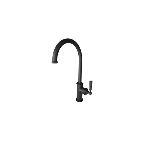 Roman Gooseneck Swivel Kitchen Mixer Matte Black