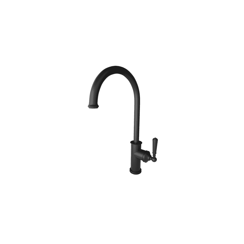 Roman Gooseneck Swivel Kitchen Mixer Matte Black