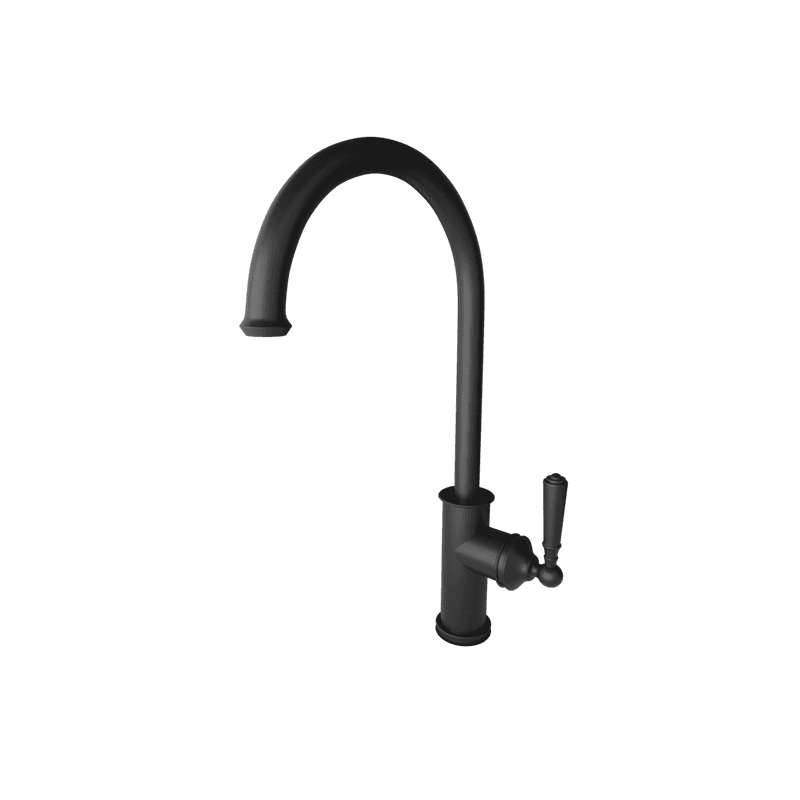 Roman Gooseneck Swivel Kitchen Mixer Matte Black