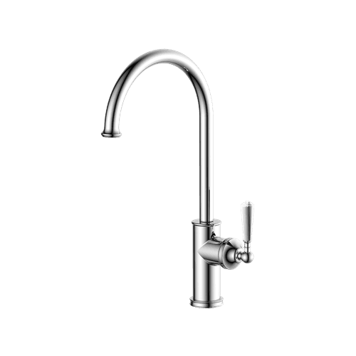 Roman Gooseneck Swivel Kitchen Mixer Chrome