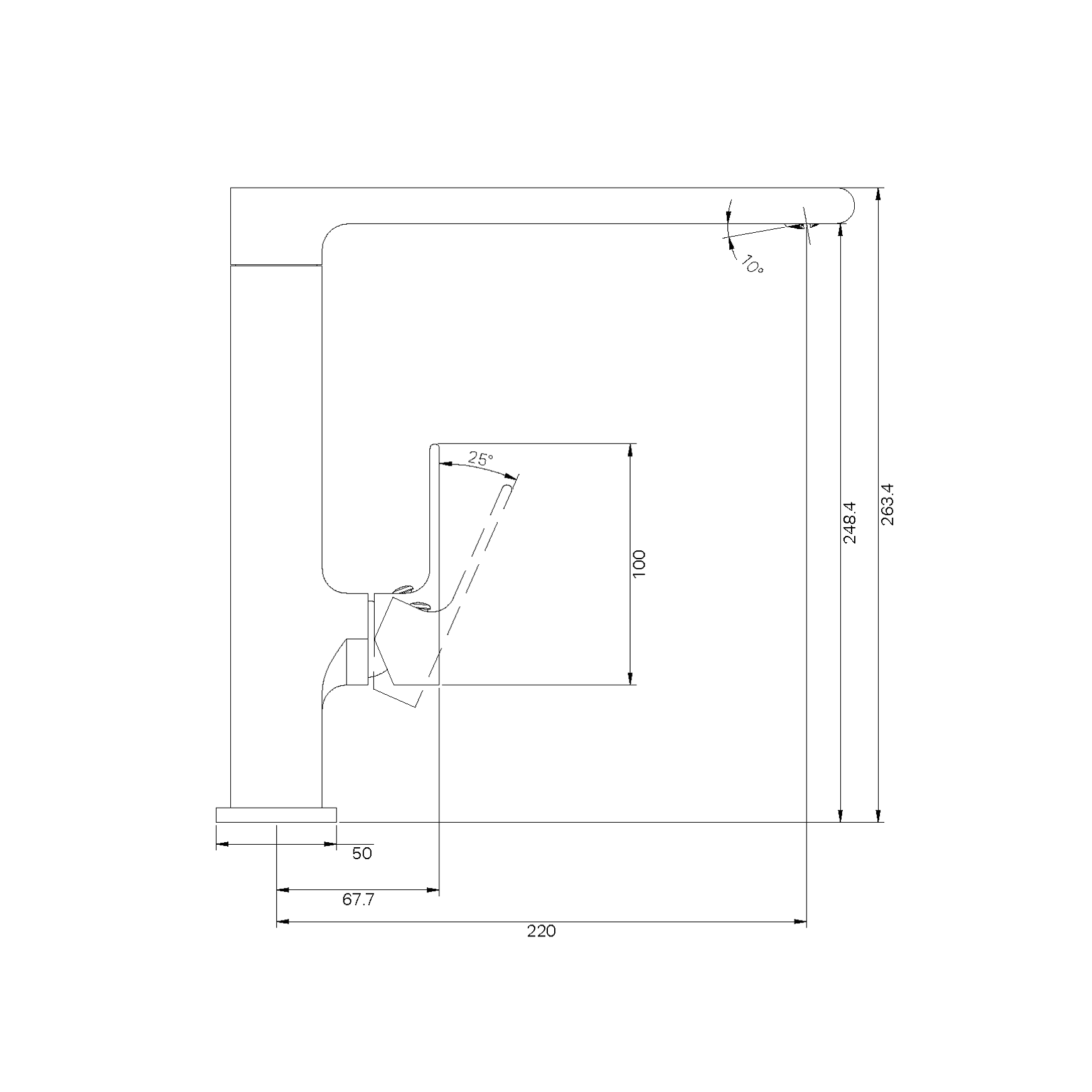 Bianca Kitchen Mixer | Brushed Nickel