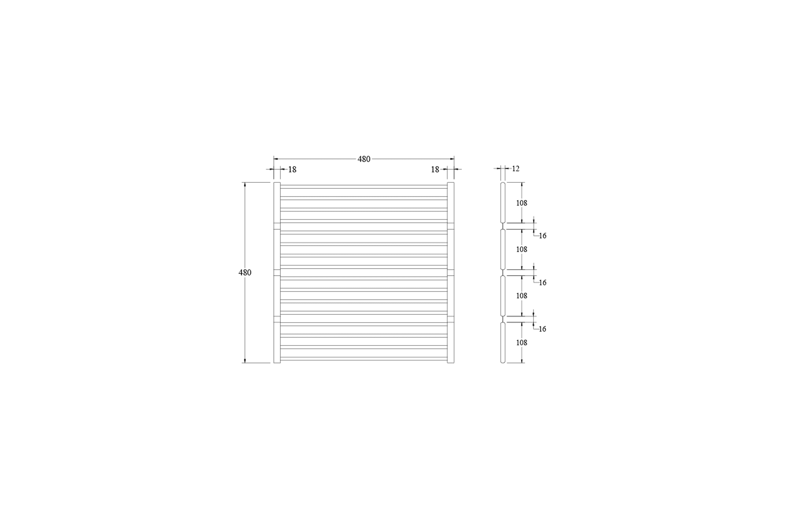 Aspen Roll-Up Hot Mat 480x480mm Matte Black