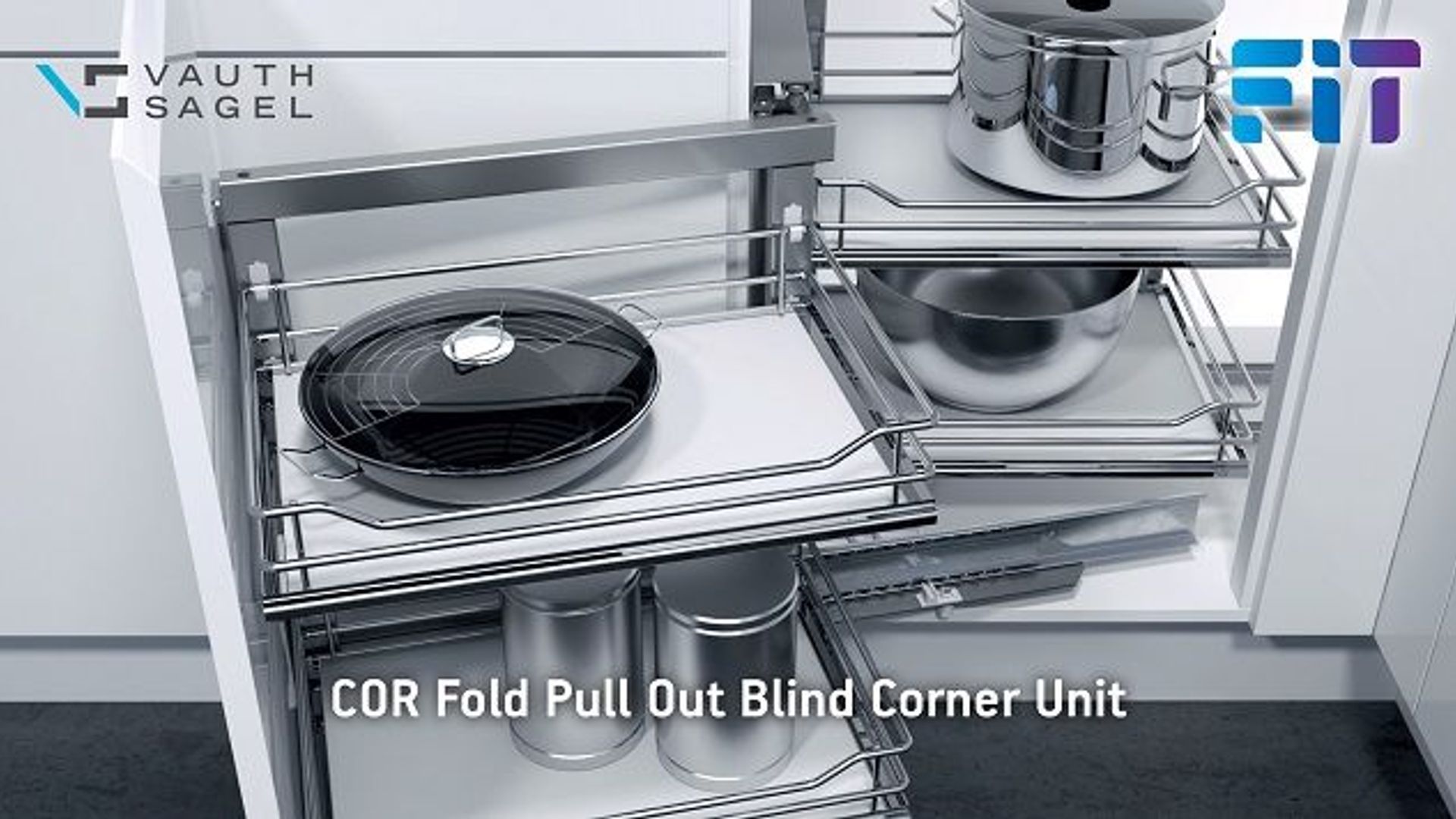 Vauth-Sagel COR Fold Pull Out Blind Corner Unit Installation