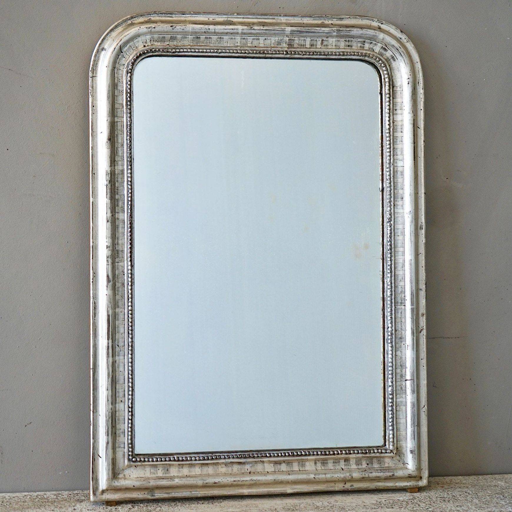 Antique French Louis Philippe Silvered Mirror