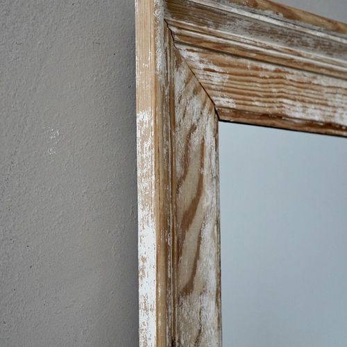 French Antique Mirror with Distressed Patina