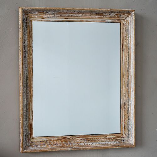 French Antique Mirror with Distressed Patina