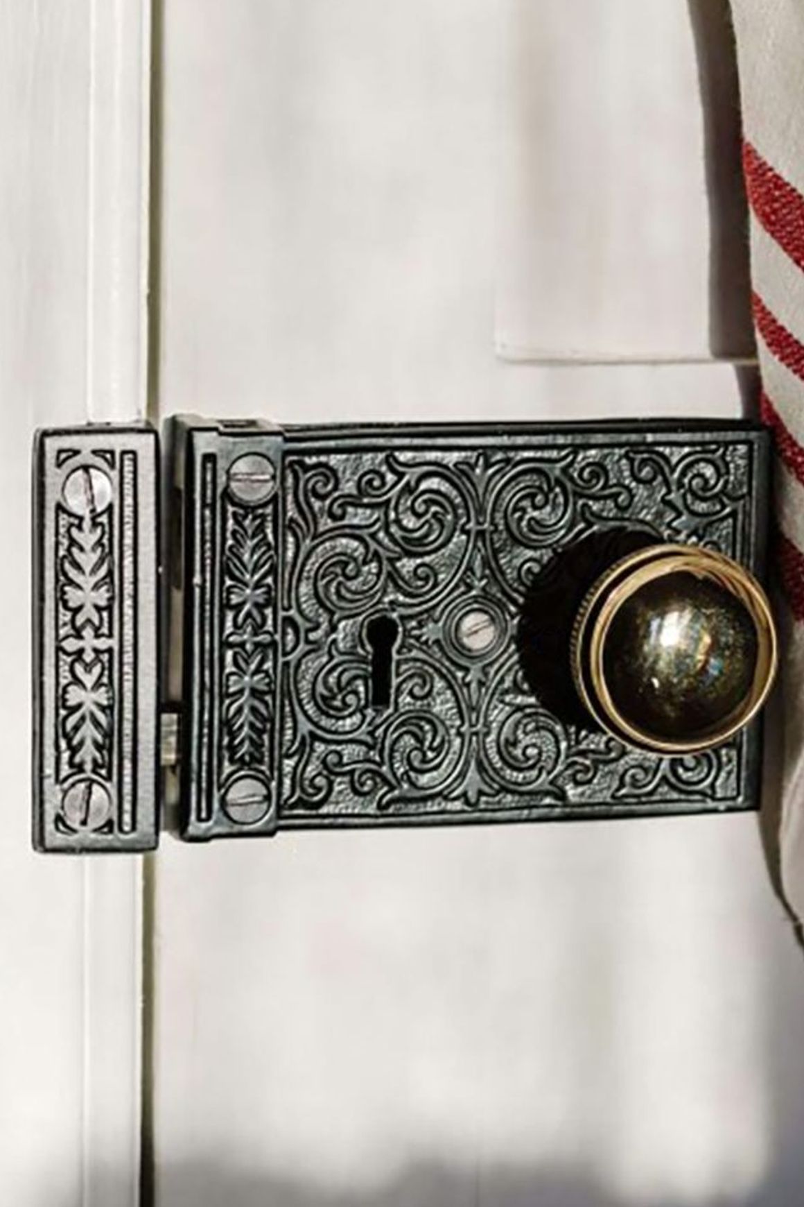 Tradco Ornate Rim Lock Matt Black