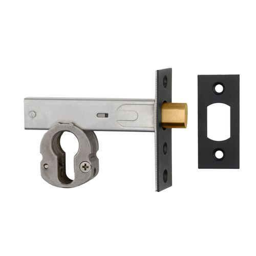 Euro Mortice Deadbolt - 60mm Backset | Matt Black