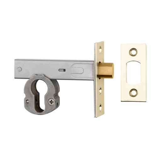Euro Mortice Deadbolt - 60mm Backset | Polished Brass