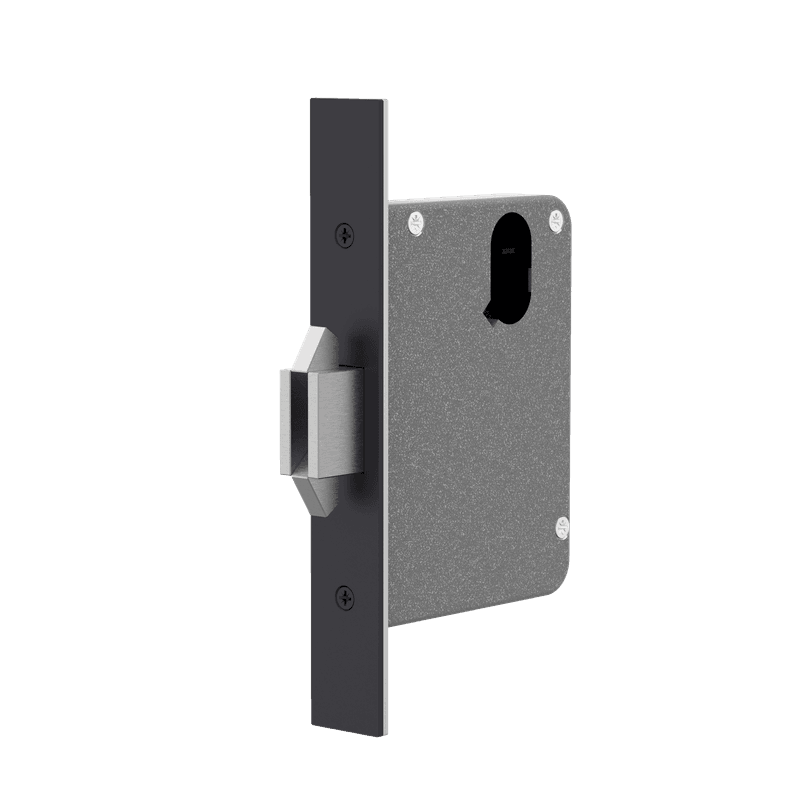 A0300BLK - Mortice Sliding Door Lock 60mm Backset