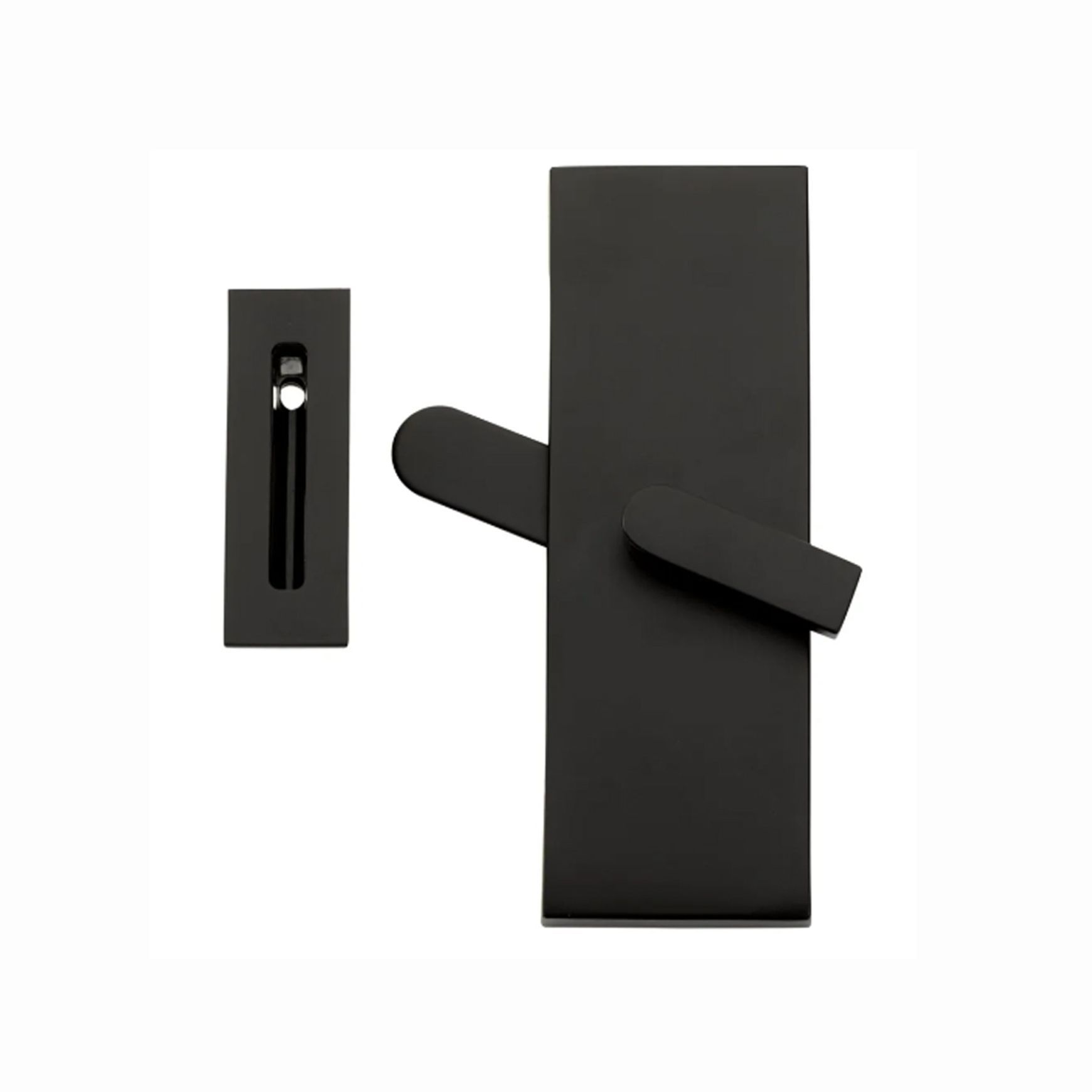 Emtek Rectangular Barn Door Privacy Lock with Strike