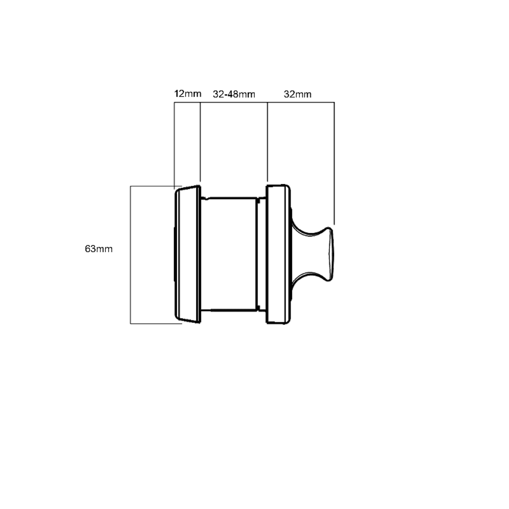 Lockwood Paradigm 005 Double Cylinder Deadbolt dimensions
