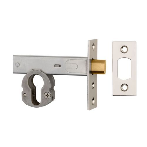 Euro Mortice Deadbolt - 60mm Backset | Polished Nickel