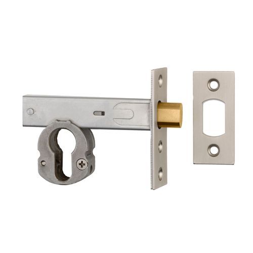 Euro Mortice Deadbolt - 60mm Backset | Satin Nickel