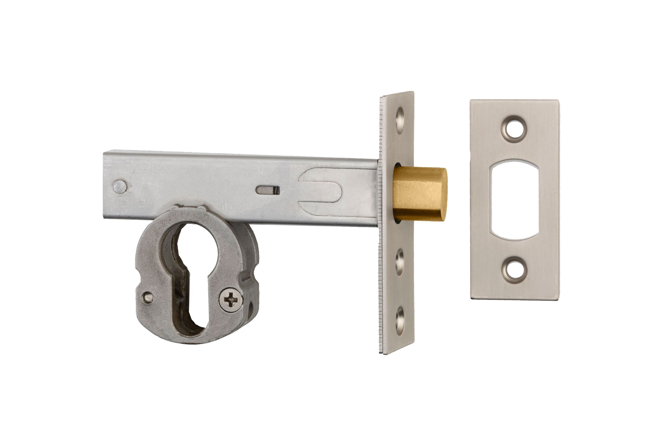 Euro Mortice Deadbolt - 60mm Backset | Satin Nickel