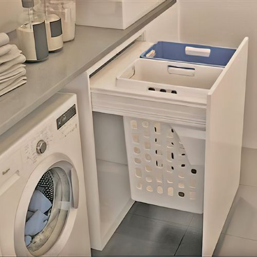 Krome Twin Laundry Hamper (2 X 35Lt)