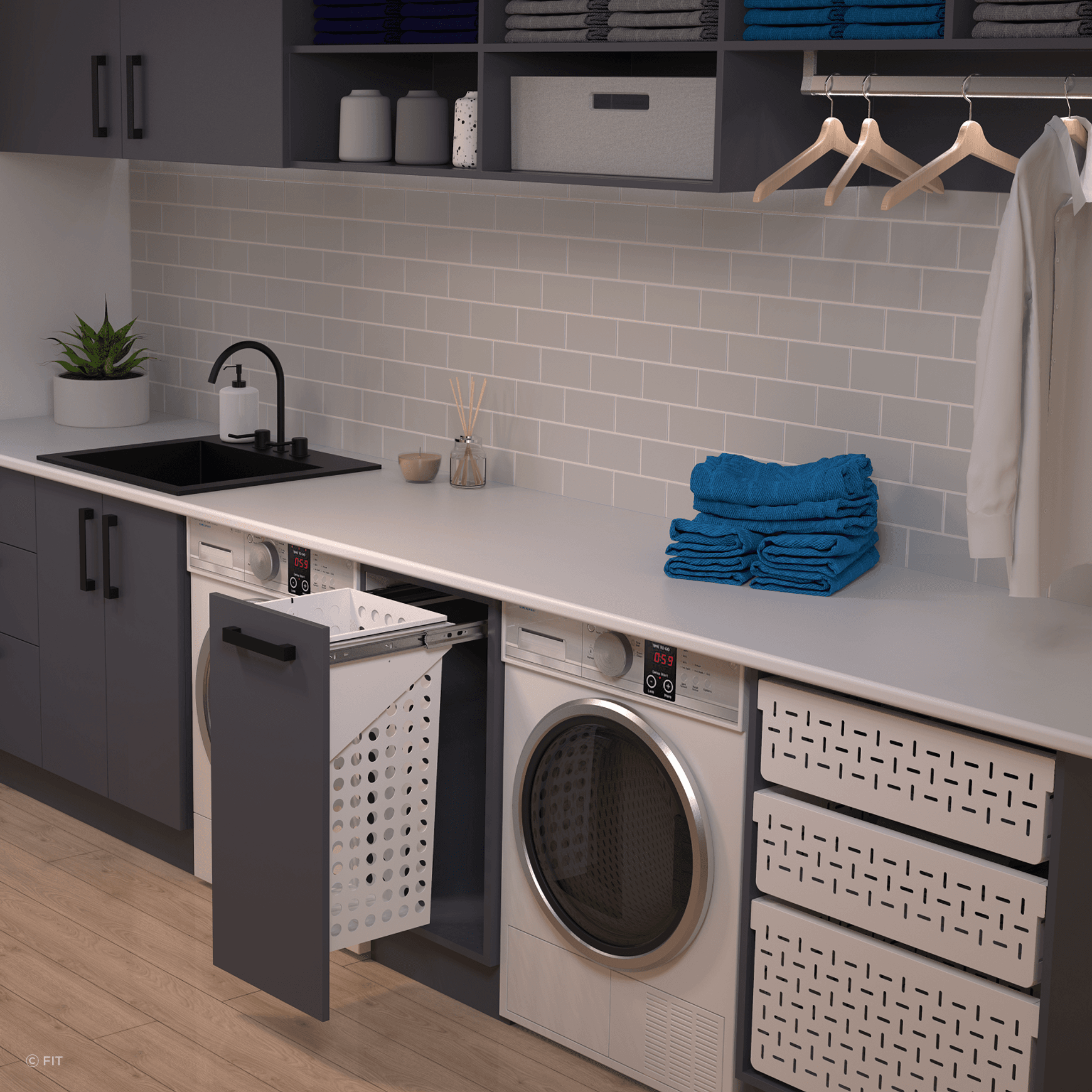 Tanova Simplex & Simplex Plus Pull Out Laundry Baskets