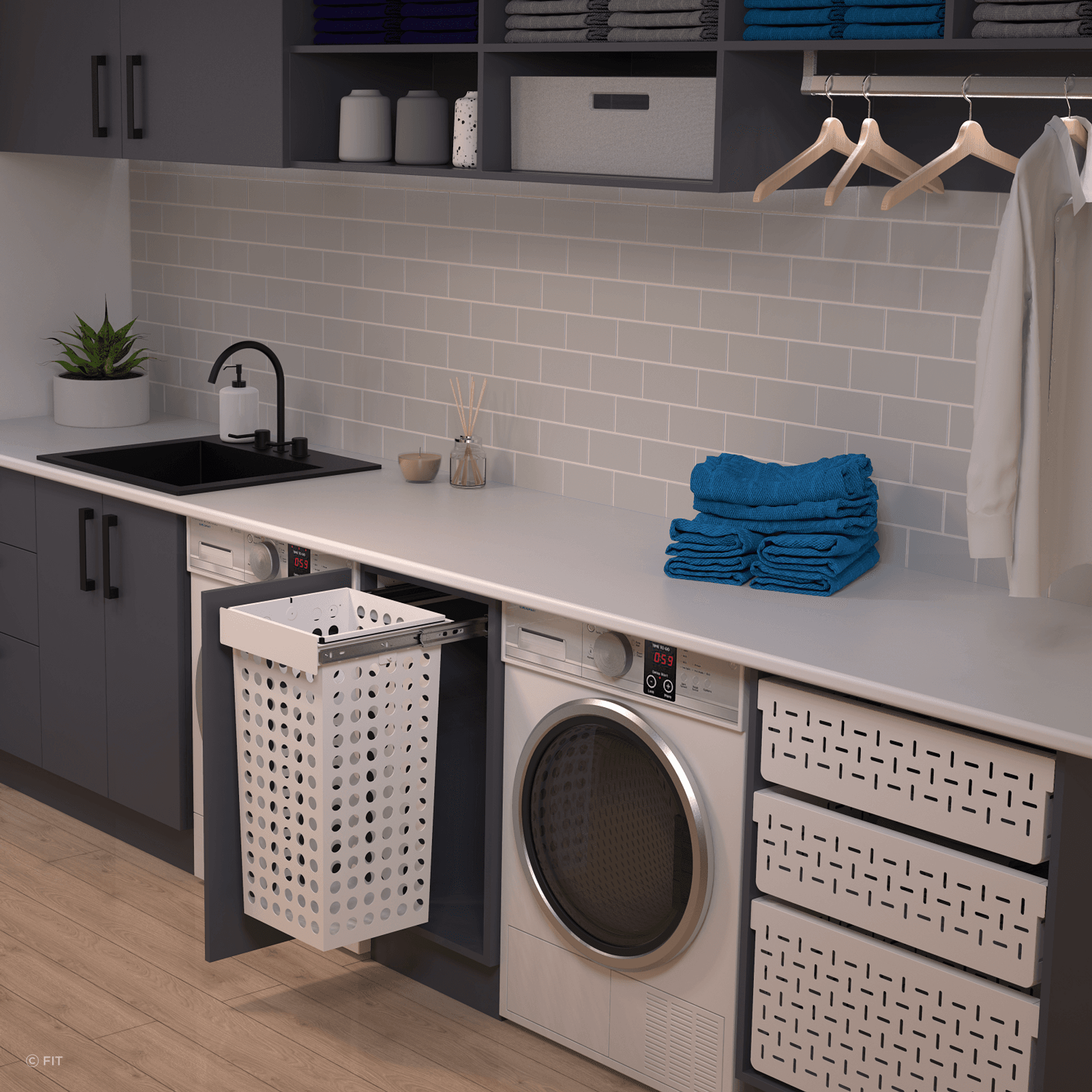 Tanova Simplex & Simplex Plus Pull Out Laundry Baskets