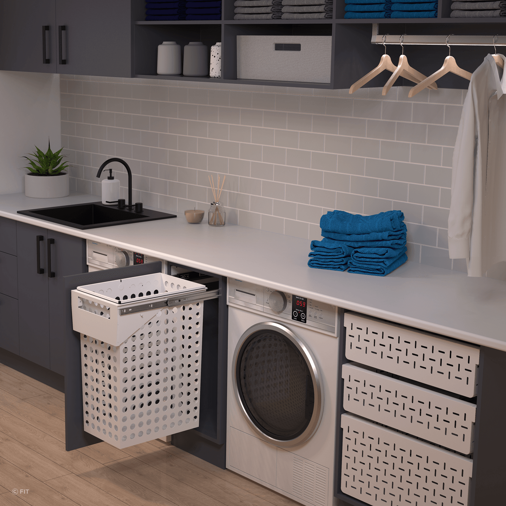 Tanova Simplex & Simplex Plus Pull Out Laundry Baskets