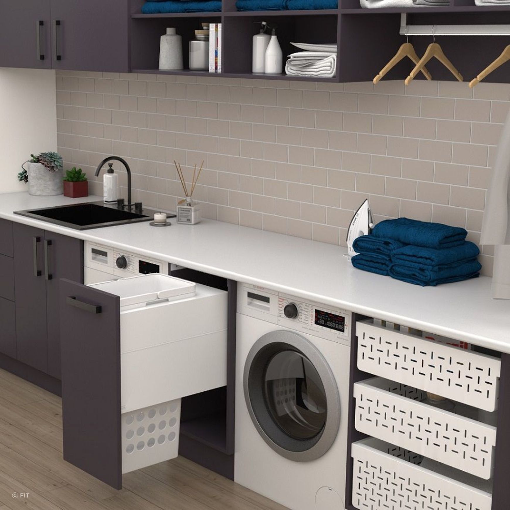Tanova Designer Series 2 Pull Out Laundry Units