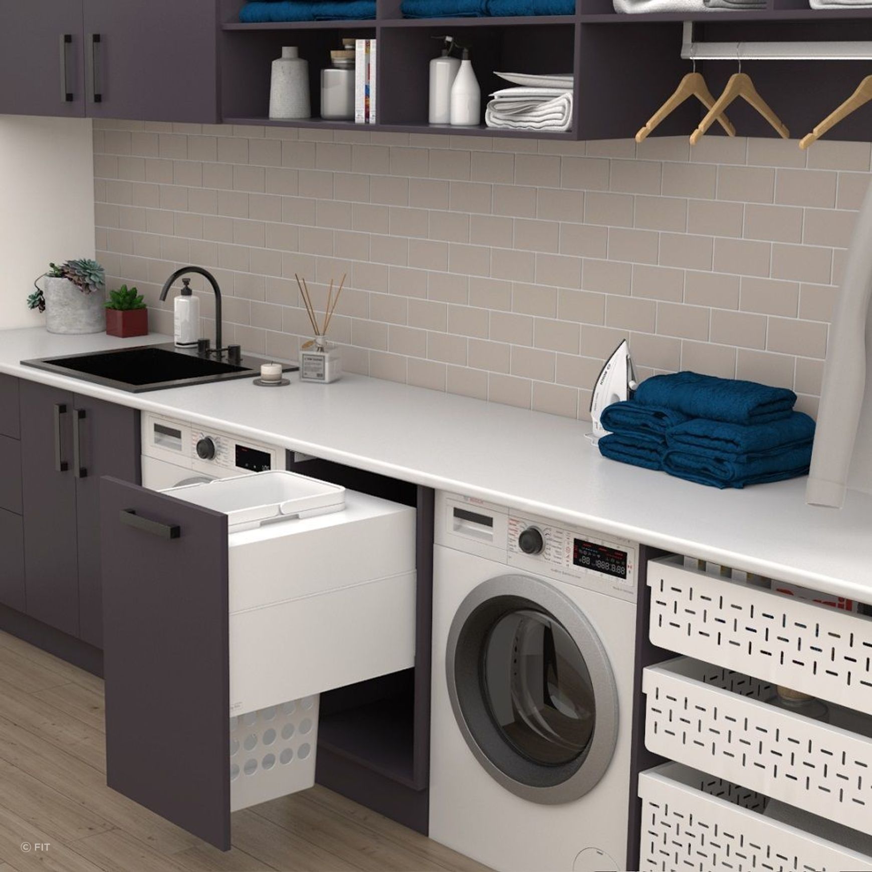 Tanova Designer Series 2 Pull Out Laundry Units