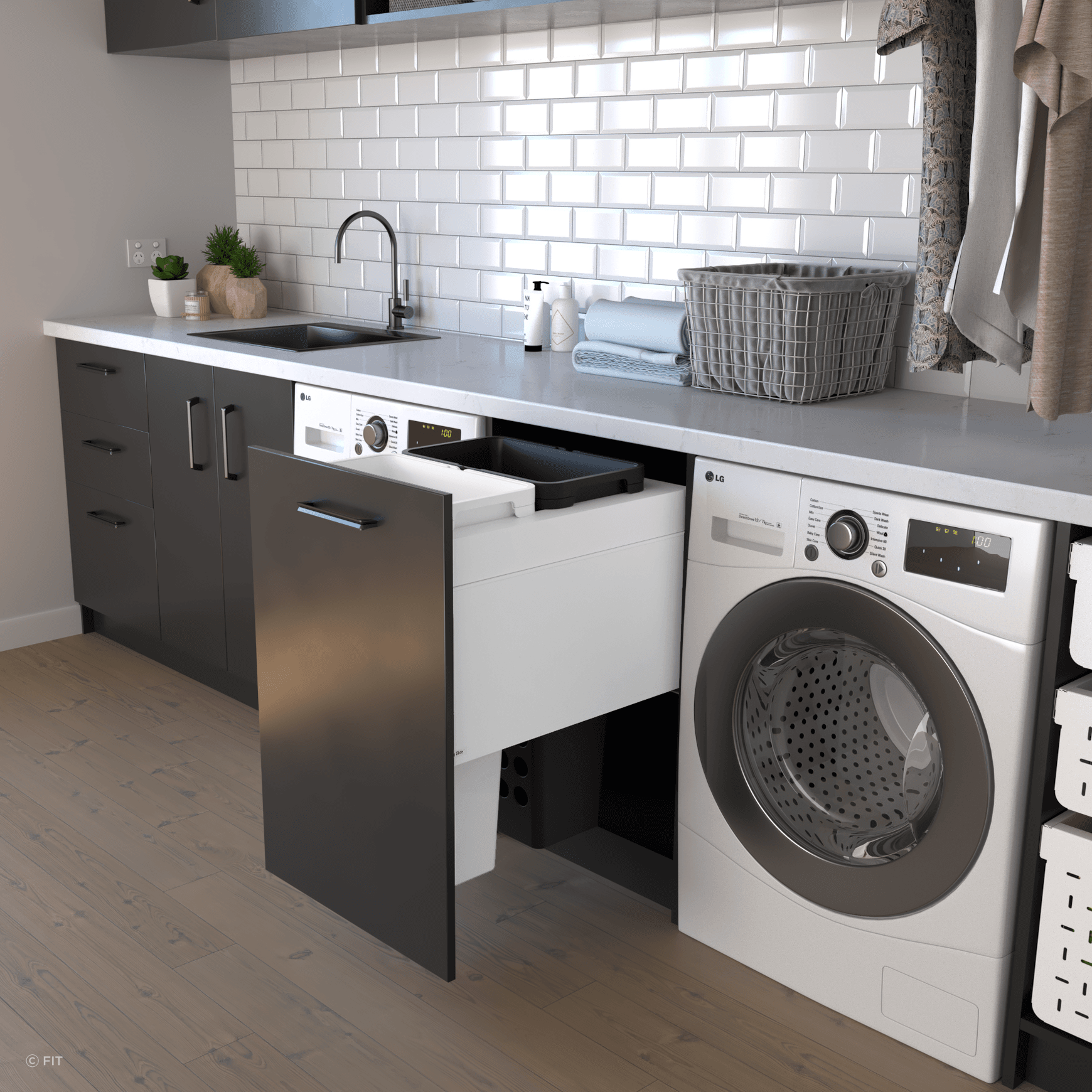 Tanova Designer Series 2 Pull Out Laundry Units