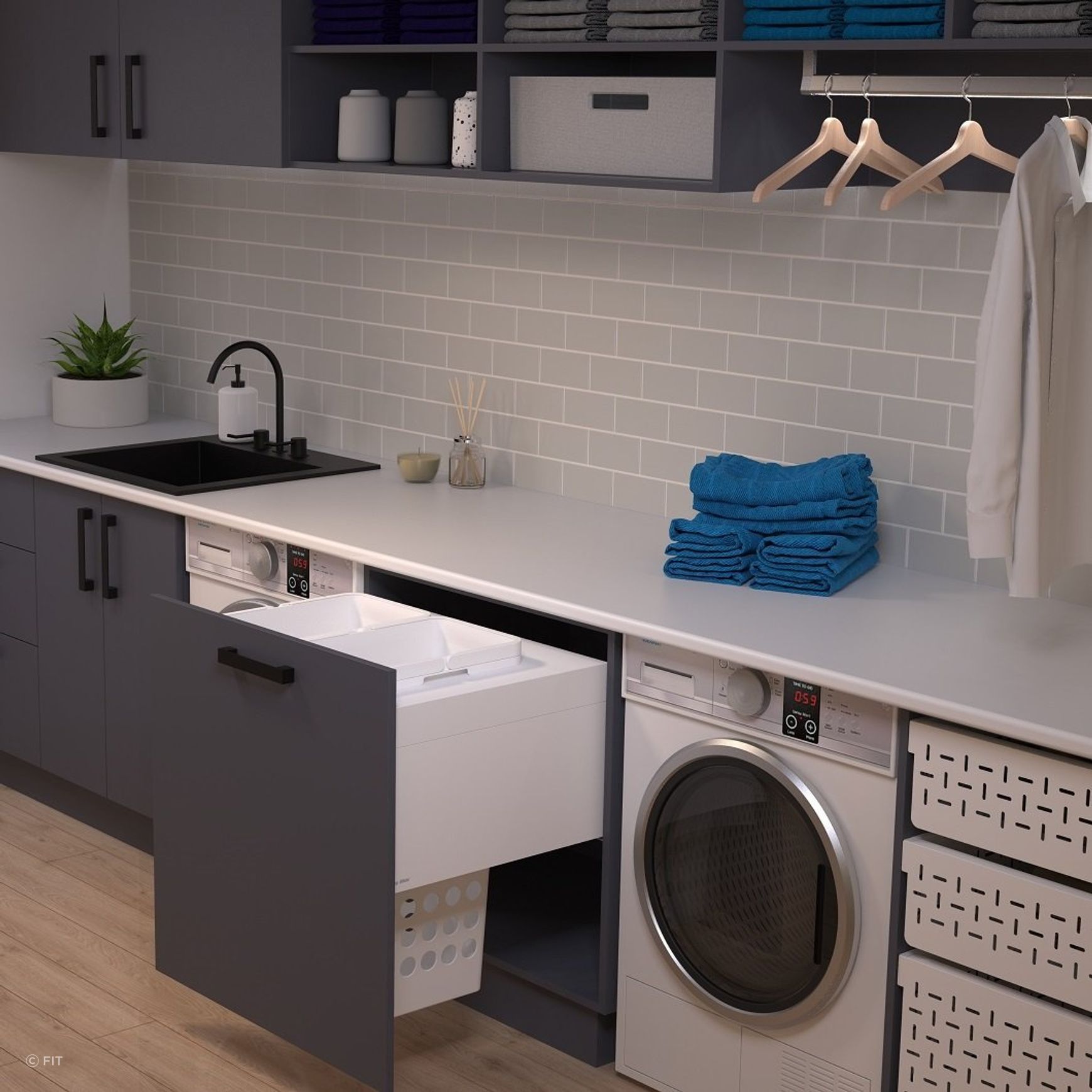 Tanova Designer Series 2 Pull Out Laundry Units