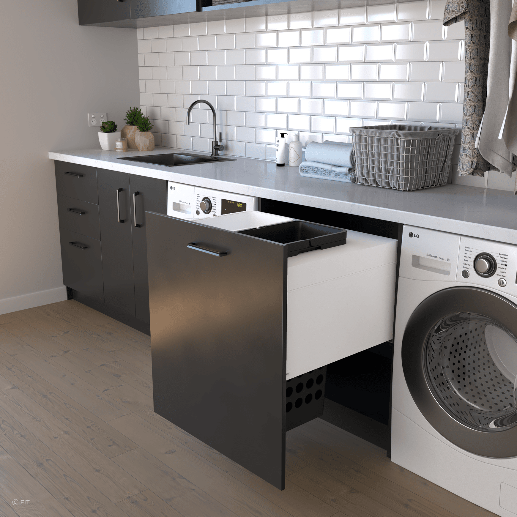 Tanova Designer Series 2 Pull Out Laundry Units