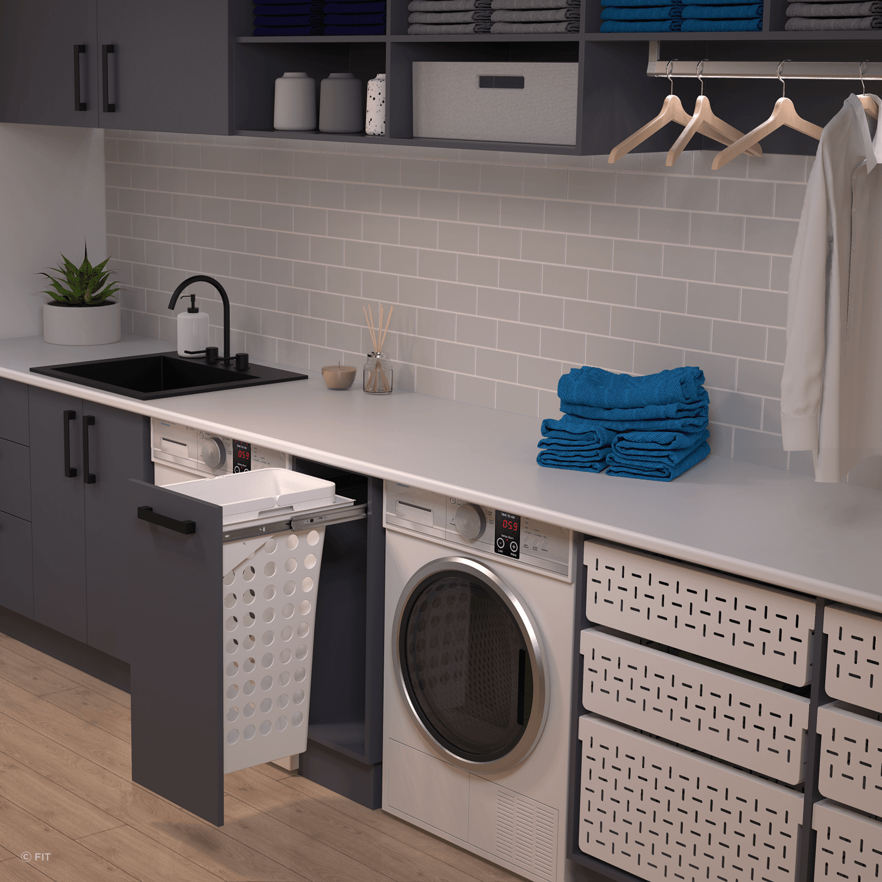 Tanova Simplex & Simplex Plus Pull Out Laundry Baskets