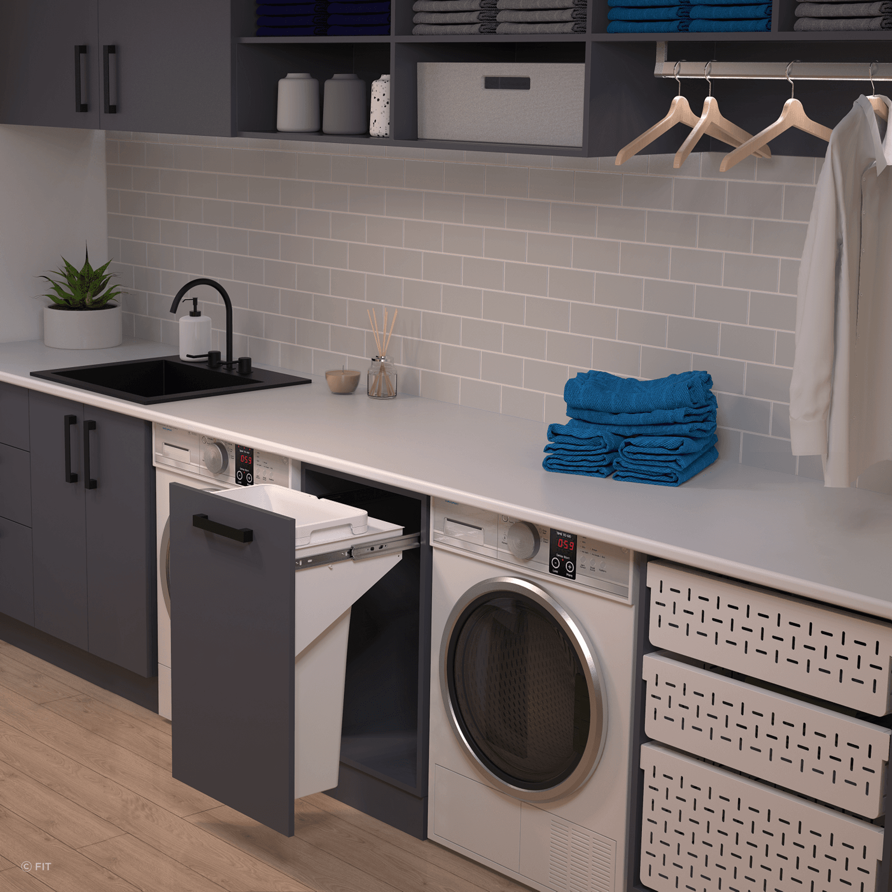 Tanova Simplex & Simplex Plus Pull Out Laundry Baskets