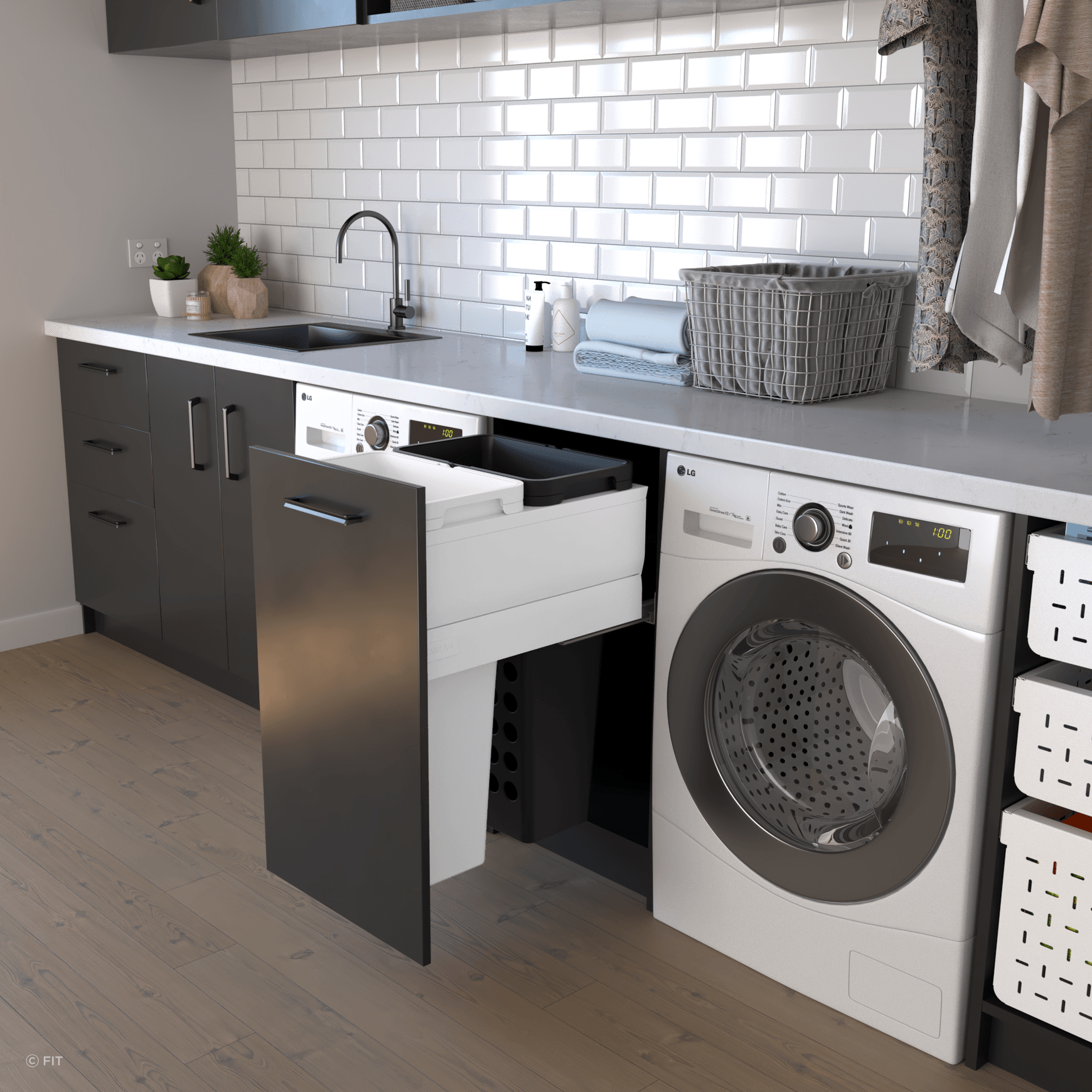 Tanova Designer Series Pull Out Laundry Units