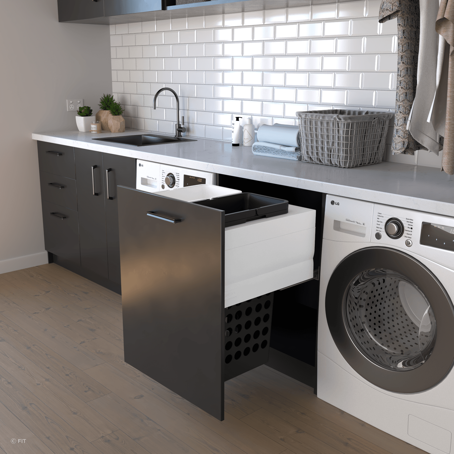 Tanova Designer Series Pull Out Laundry Units