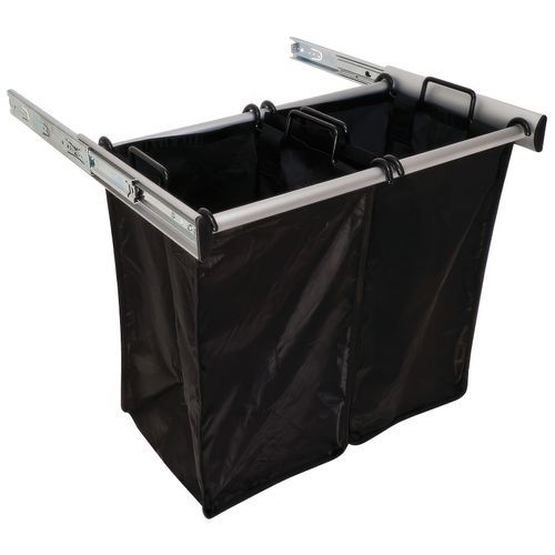 24" Pull-Out Hamper Matt Aluminium