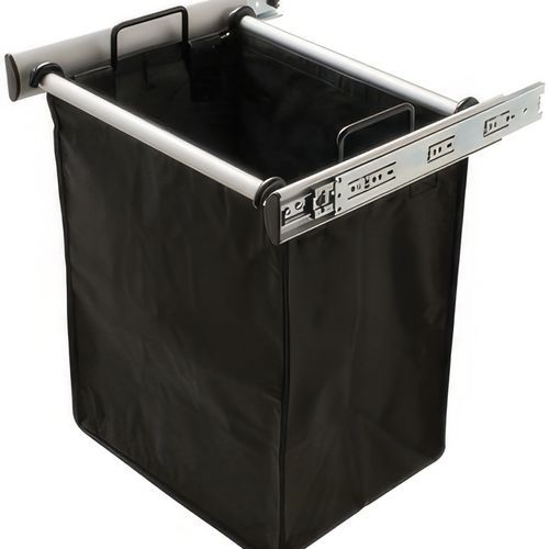 18" Pull-Out Hamper Matt Aluminium