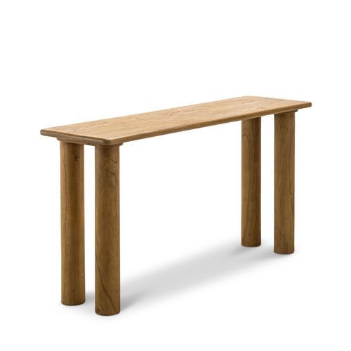 Khakti 140cm Pillar Console Table | Natural