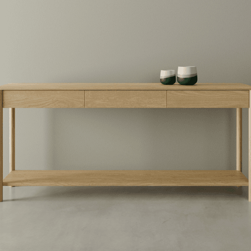 Nordica Console Table - Natural Oak 172cm